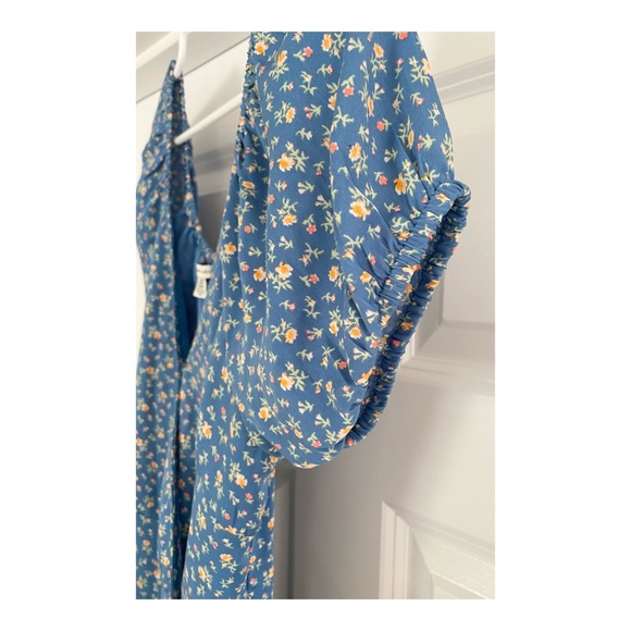 AE Puff Sleeve Wrap Front Mini Dress - Picture 7 of 7